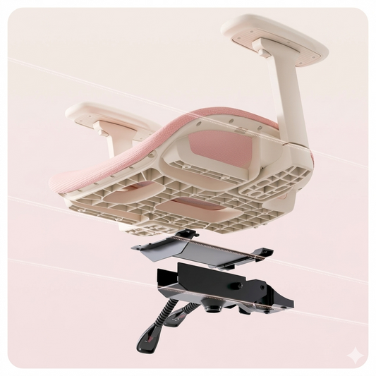 YZ1001 - GUFOO Rosa ergonomischer Bürostuhl