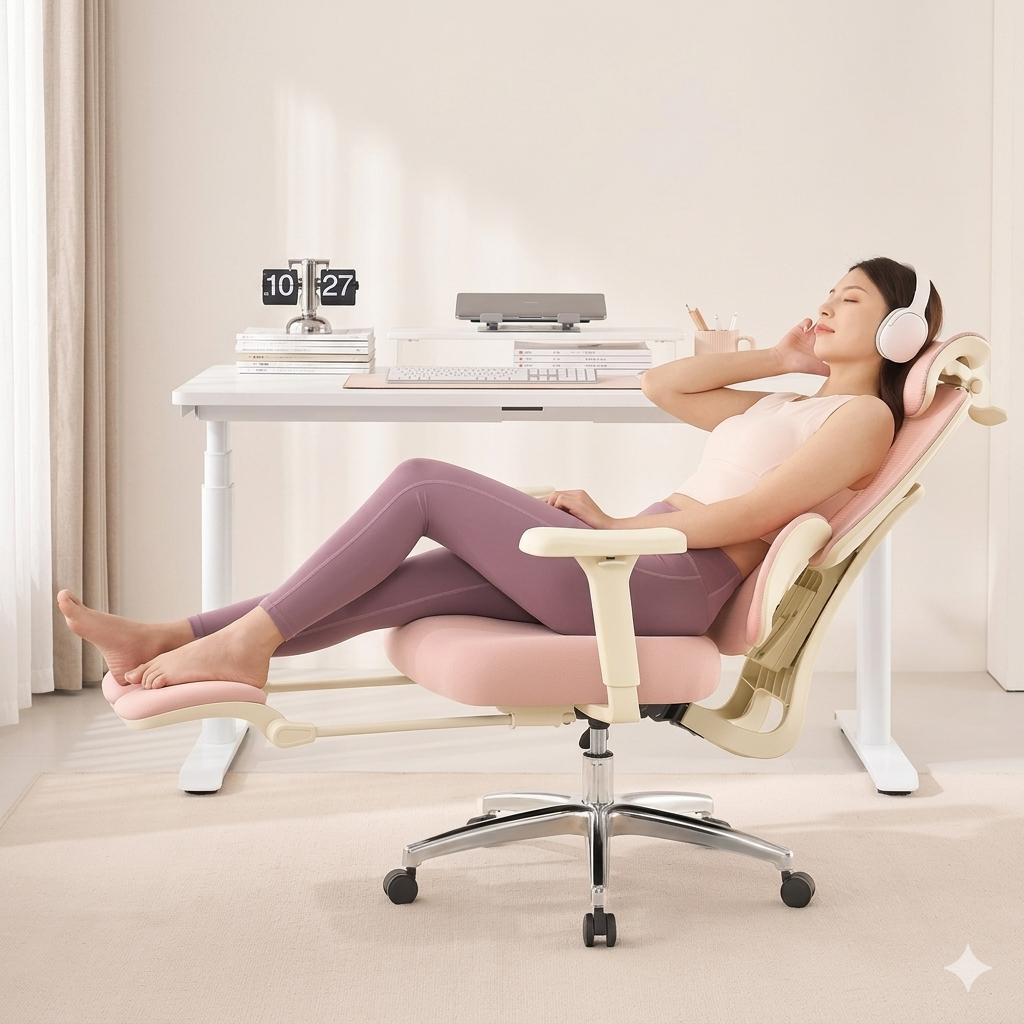 YZ1001 - Rosa ergonomischer Bürostuhl