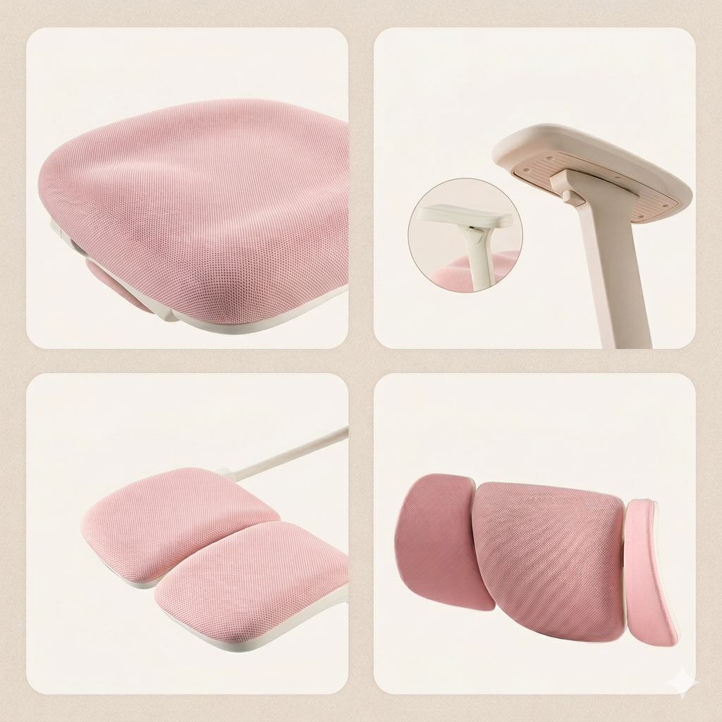YZ1001 - Rosa ergonomischer Bürostuhl