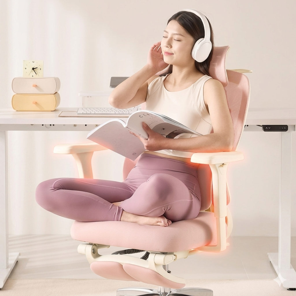 YZ1001 - Rosa ergonomischer Bürostuhl