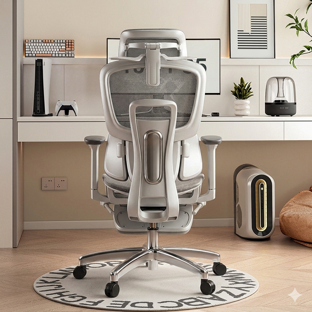 YZ1002 – Grauer ergonomischer Bürostuhl