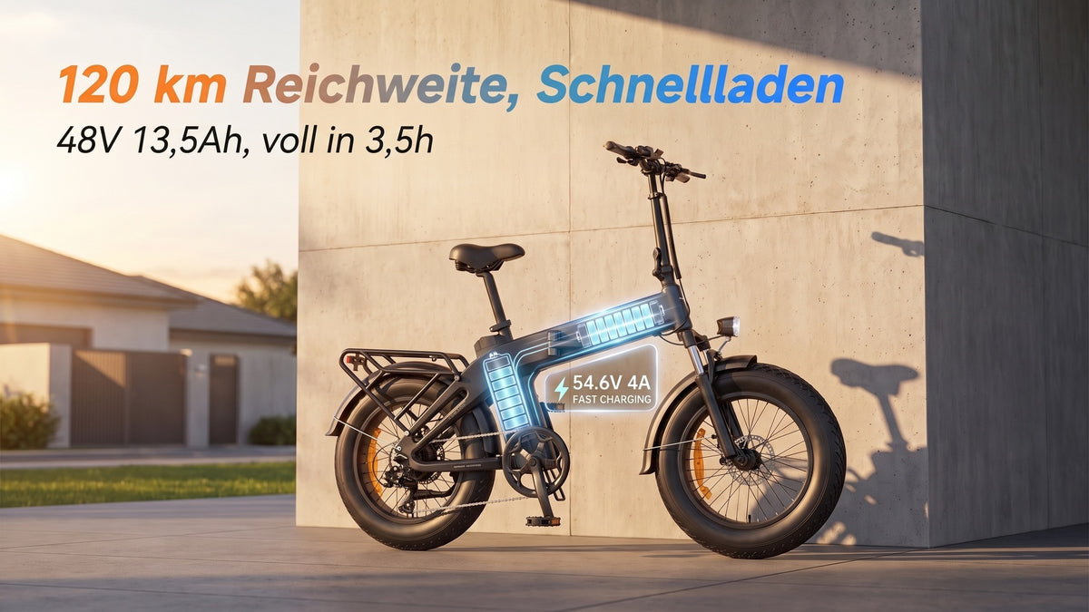 Battery Range & Charging (120km Range & 3.5h Fast Charge)