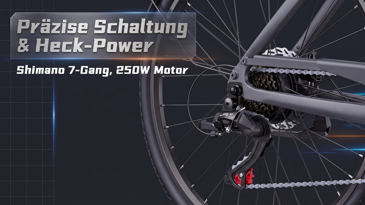 后驱电机与禧玛诺变速 (Drivetrain & Precision Shifting)