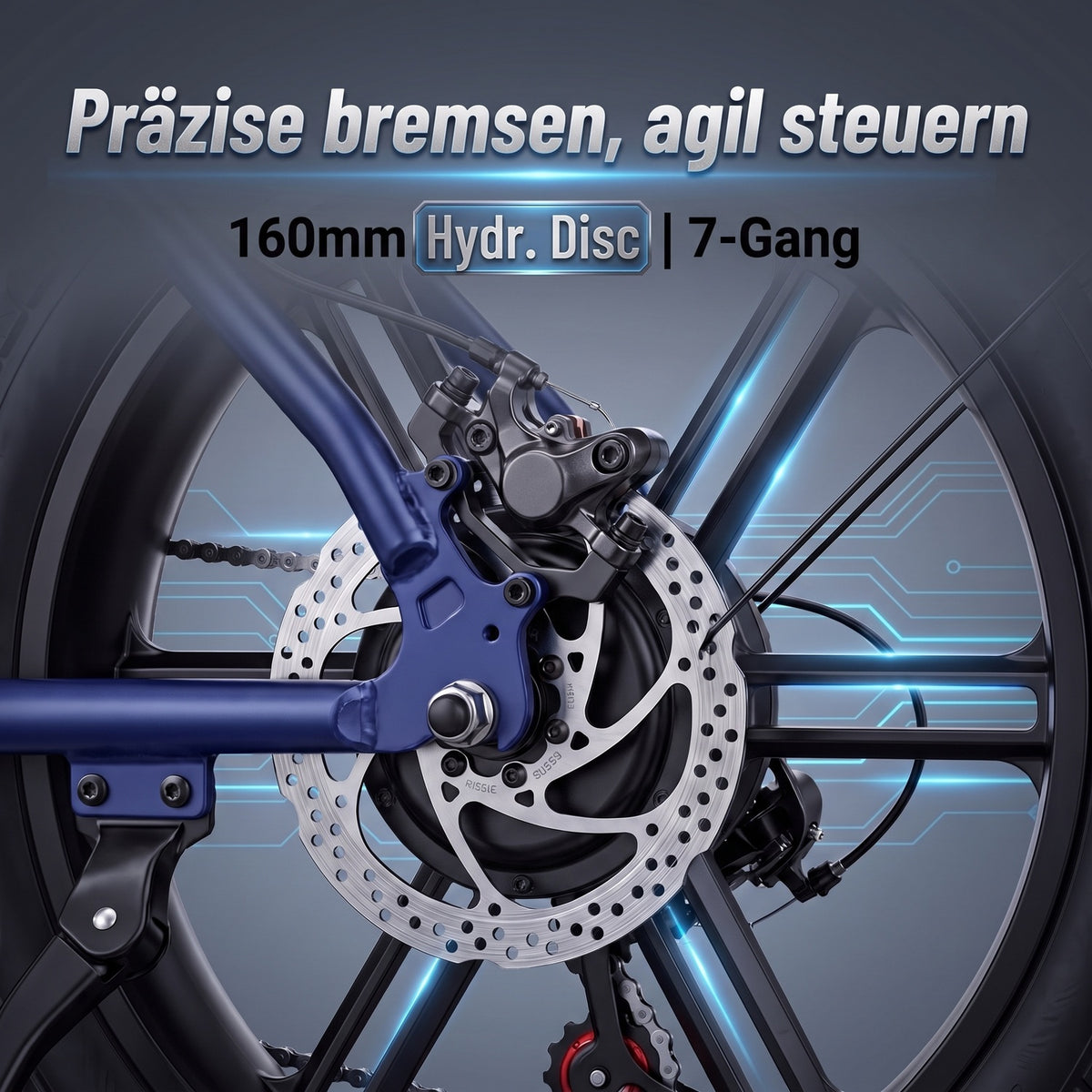160mm液压碟刹制动与Shimano 7速变速箱