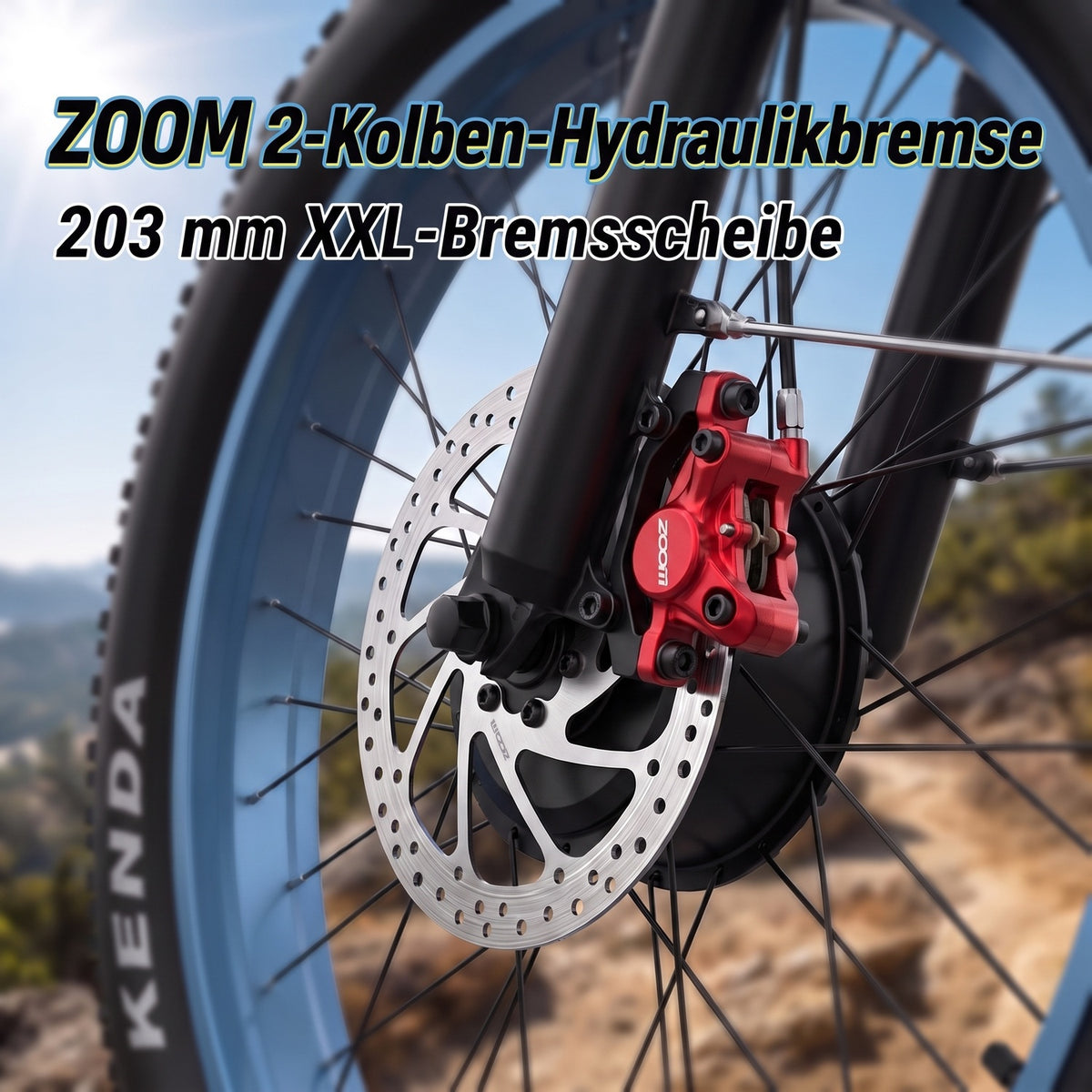 ZOOM双活塞液压碟刹安全制动